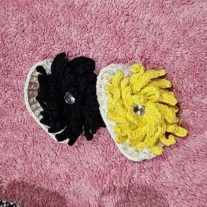Handmade crochet flower baby headbands